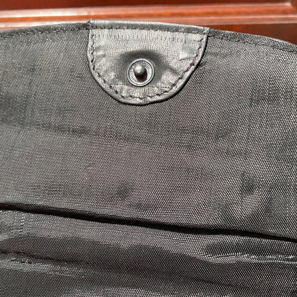 Vintage Black soft Leather wallet checkbook pouch Bag - Picture 13 of 16